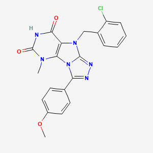 9-(2-chlorobenzyl)-3-(4-methoxyphenyl)-5-methyl-5H-[1,2,4]triazolo[4,3-e]purine-6,8(7H,9H)-dione - 