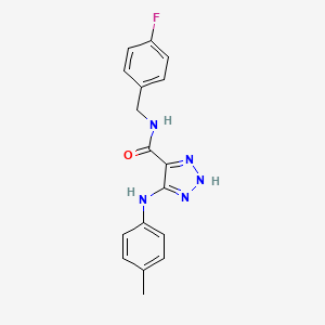 N-(4-fluorobenzyl)-5-[(4-methylphenyl)amino]-1H-1,2,3-triazole-4-carboxamide - 