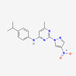 6-methyl-2-(4-nitro-1H-pyrazol-1-yl)-N-[4-(propan-2-yl)phenyl]pyrimidin-4-amine - 