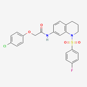 2-(4-chlorophenoxy)-N-[1-(4-fluorobenzenesulfonyl)-1,2,3,4-tetrahydroquinolin-7-yl]acetamide - 