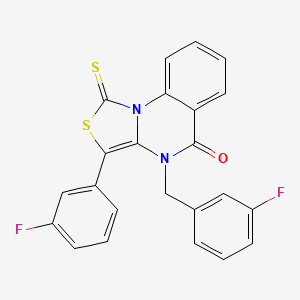 4-(3-fluorobenzyl)-3-(3-fluorophenyl)-1-thioxo-1H-thiazolo[3,4-a]quinazolin-5(4H)-one - 