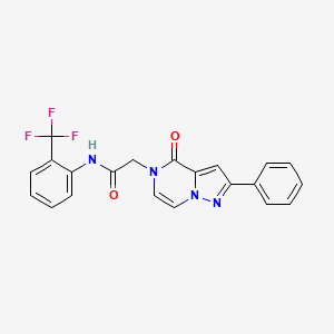 2-(4-oxo-2-phenylpyrazolo[1,5-a]pyrazin-5(4H)-yl)-N-(2-(trifluoromethyl)phenyl)acetamide - 