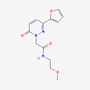 2-(3-(furan-2-yl)-6-oxopyridazin-1(6H)-yl)-N-(2-methoxyethyl)acetamide - 