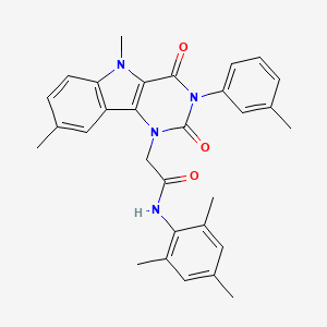 2-(5,8-dimethyl-2,4-dioxo-3-(m-tolyl)-2,3,4,5-tetrahydro-1H-pyrimido[5,4-b]indol-1-yl)-N-mesitylacetamide - 