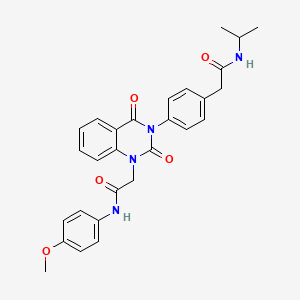 2-[3-{4-[2-(isopropylamino)-2-oxoethyl]phenyl}-2,4-dioxo-3,4-dihydroquinazolin-1(2H)-yl]-N-(4-methoxyphenyl)acetamide - 