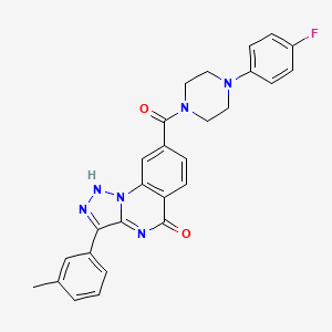 8-(4-(4-fluorophenyl)piperazine-1-carbonyl)-3-(m-tolyl)-[1,2,3]triazolo[1,5-a]quinazolin-5(4H)-one - 