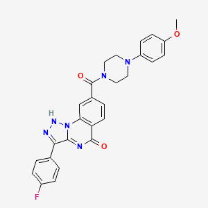 3-(4-fluorophenyl)-8-(4-(4-methoxyphenyl)piperazine-1-carbonyl)-[1,2,3]triazolo[1,5-a]quinazolin-5(4H)-one - 