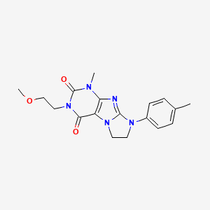 3-(2-methoxyethyl)-1-methyl-8-(4-methylphenyl)-7,8-dihydro-1H-imidazo[2,1-f]purine-2,4(3H,6H)-dione - 