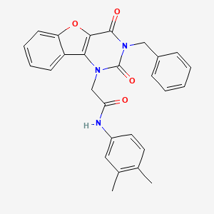 2-(3-benzyl-2,4-dioxo-3,4-dihydrobenzofuro[3,2-d]pyrimidin-1(2H)-yl)-N-(3,4-dimethylphenyl)acetamide - 