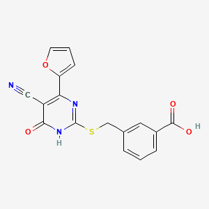 3-({[5-Cyano-4-(furan-2-YL)-6-oxo-1,6-dihydropyrimidin-2-YL]sulfanyl}methyl)benzoic acid - 