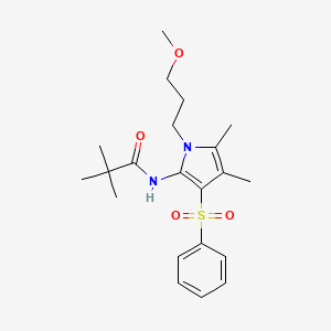 N-[1-(3-methoxypropyl)-4,5-dimethyl-3-(phenylsulfonyl)-1H-pyrrol-2-yl]-2,2-dimethylpropanamide - 