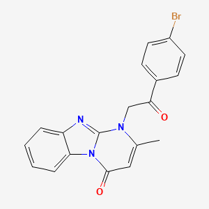 1-[2-(4-bromophenyl)-2-oxoethyl]-2-methylpyrimido[1,2-a]benzimidazol-4(1H)-one - 