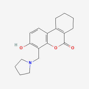 3-hydroxy-4-(pyrrolidin-1-ylmethyl)-7,8,9,10-tetrahydro-6H-benzo[c]chromen-6-one - 