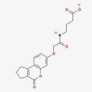 4-({[(4-Oxo-1,2,3,4-tetrahydrocyclopenta[c]chromen-7-yl)oxy]acetyl}amino)butanoic acid - 
