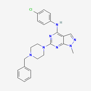 6-(4-benzylpiperazin-1-yl)-N-(4-chlorophenyl)-1-methyl-1H-pyrazolo[3,4-d]pyrimidin-4-amine - 