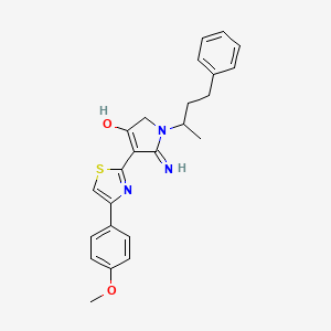 5-amino-4-[4-(4-methoxyphenyl)-1,3-thiazol-2-yl]-1-(1-methyl-3-phenylpropyl)-1,2-dihydro-3H-pyrrol-3-one - 