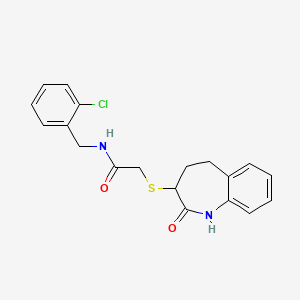 N-(2-chlorobenzyl)-2-[(2-hydroxy-4,5-dihydro-3H-1-benzazepin-3-yl)sulfanyl]acetamide - 