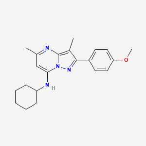 N-cyclohexyl-2-(4-methoxyphenyl)-3,5-dimethylpyrazolo[1,5-a]pyrimidin-7-amine - 