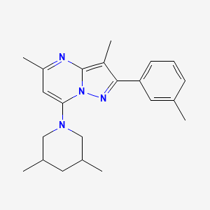 7-(3,5-Dimethylpiperidin-1-yl)-3,5-dimethyl-2-(3-methylphenyl)pyrazolo[1,5-a]pyrimidine - 