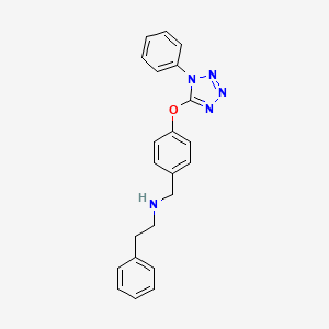 2-phenyl-N-{4-[(1-phenyl-1H-tetraazol-5-yl)oxy]benzyl}ethanamine - 