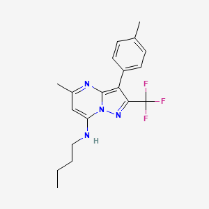 N-butyl-5-methyl-3-(4-methylphenyl)-2-(trifluoromethyl)pyrazolo[1,5-a]pyrimidin-7-amine - 