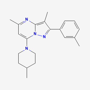 3,5-Dimethyl-2-(3-methylphenyl)-7-(4-methylpiperidin-1-yl)pyrazolo[1,5-a]pyrimidine - 