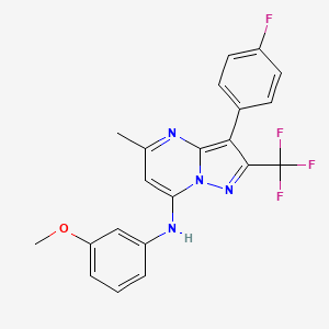 3-(4-fluorophenyl)-N-(3-methoxyphenyl)-5-methyl-2-(trifluoromethyl)pyrazolo[1,5-a]pyrimidin-7-amine - 