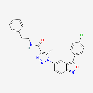 1-[3-(4-chlorophenyl)-2,1-benzoxazol-5-yl]-5-methyl-N-(2-phenylethyl)-1H-1,2,3-triazole-4-carboxamide - 