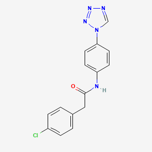 2-(4-chlorophenyl)-N-[4-(1H-tetrazol-1-yl)phenyl]acetamide - 