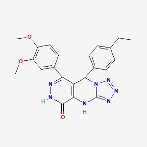 10-(3,4-dimethoxyphenyl)-8-(4-ethylphenyl)-2,4,5,6,7,11,12-heptazatricyclo[7.4.0.03,7]trideca-1(9),3,5,10-tetraen-13-one - 