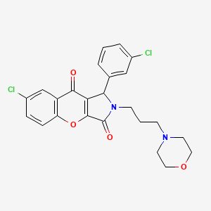7-Chloro-1-(3-chlorophenyl)-2-[3-(morpholin-4-yl)propyl]-1,2-dihydrochromeno[2,3-c]pyrrole-3,9-dione - 