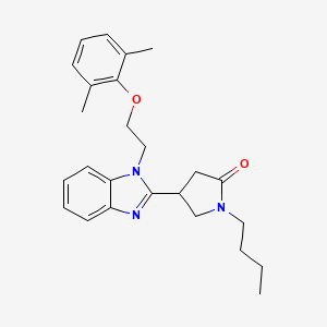 1-butyl-4-{1-[2-(2,6-dimethylphenoxy)ethyl]-1H-benzimidazol-2-yl}pyrrolidin-2-one - 