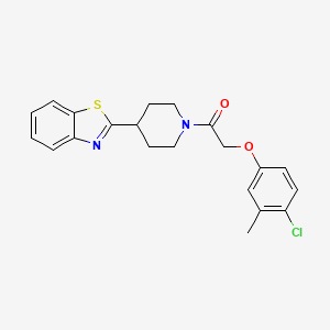 2-{1-[(4-Chloro-3-methylphenoxy)acetyl]piperidin-4-yl}-1,3-benzothiazole - 