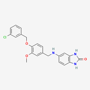 5-({4-[(3-chlorobenzyl)oxy]-3-methoxybenzyl}amino)-1,3-dihydro-2H-benzimidazol-2-one - 