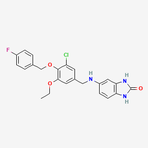 5-({3-chloro-5-ethoxy-4-[(4-fluorobenzyl)oxy]benzyl}amino)-1,3-dihydro-2H-benzimidazol-2-one - 