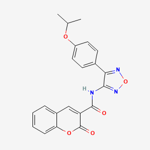 2-oxo-N-{4-[4-(propan-2-yloxy)phenyl]-1,2,5-oxadiazol-3-yl}-2H-chromene-3-carboxamide - 