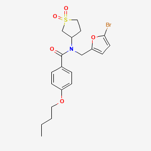 N-[(5-bromofuran-2-yl)methyl]-4-butoxy-N-(1,1-dioxidotetrahydrothiophen-3-yl)benzamide - 