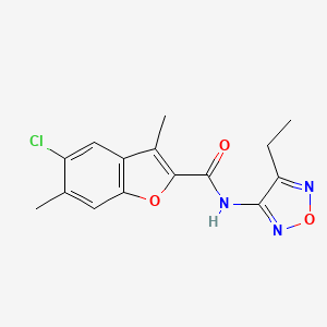 5-chloro-N-(4-ethyl-1,2,5-oxadiazol-3-yl)-3,6-dimethyl-1-benzofuran-2-carboxamide - 880784-14-5