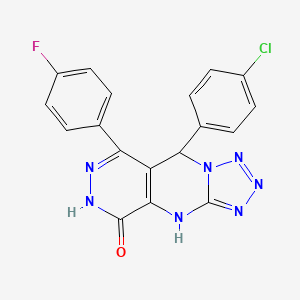 8-(4-chlorophenyl)-10-(4-fluorophenyl)-2,4,5,6,7,11,12-heptazatricyclo[7.4.0.03,7]trideca-1(9),3,5,10-tetraen-13-one - 