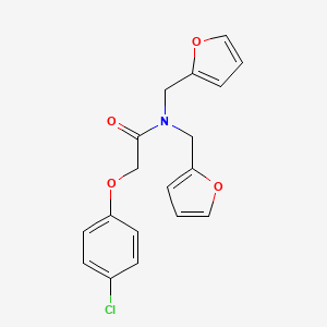 2-(4-chlorophenoxy)-N,N-bis(2-furylmethyl)acetamide - 