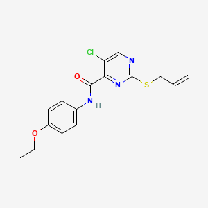 5-chloro-N-(4-ethoxyphenyl)-2-(prop-2-en-1-ylsulfanyl)pyrimidine-4-carboxamide - 