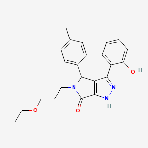 5-(3-ethoxypropyl)-3-(2-hydroxyphenyl)-4-(4-methylphenyl)-4,5-dihydropyrrolo[3,4-c]pyrazol-6(1H)-one - 