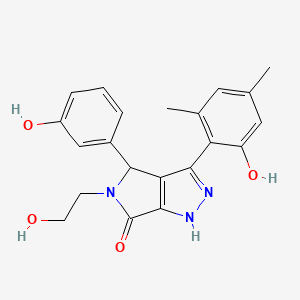 3-(2-hydroxy-4,6-dimethylphenyl)-5-(2-hydroxyethyl)-4-(3-hydroxyphenyl)-4,5-dihydropyrrolo[3,4-c]pyrazol-6(2H)-one - 