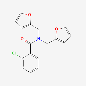 2-chloro-N,N-bis(furan-2-ylmethyl)benzamide - 