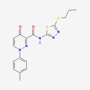 1-(4-methylphenyl)-4-oxo-N-[5-(propylsulfanyl)-1,3,4-thiadiazol-2-yl]-1,4-dihydropyridazine-3-carboxamide - 