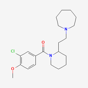 1-{2-[1-(3-Chloro-4-methoxybenzoyl)piperidin-2-yl]ethyl}azepane - 