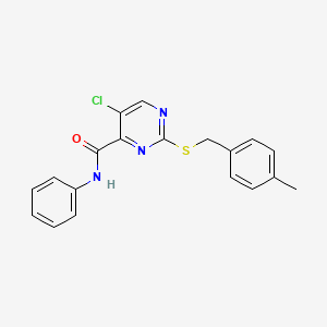 5-chloro-2-[(4-methylbenzyl)sulfanyl]-N-phenylpyrimidine-4-carboxamide - 