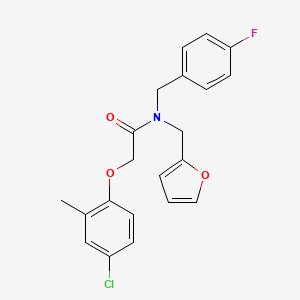 2-(4-chloro-2-methylphenoxy)-N-(4-fluorobenzyl)-N-(furan-2-ylmethyl)acetamide - 