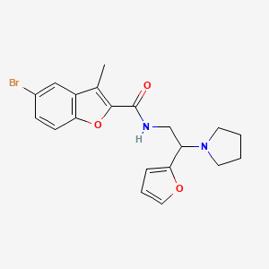 5-bromo-N-[2-(furan-2-yl)-2-(pyrrolidin-1-yl)ethyl]-3-methyl-1-benzofuran-2-carboxamide - 