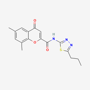 6,8-dimethyl-4-oxo-N-(5-propyl-1,3,4-thiadiazol-2-yl)-4H-chromene-2-carboxamide - 